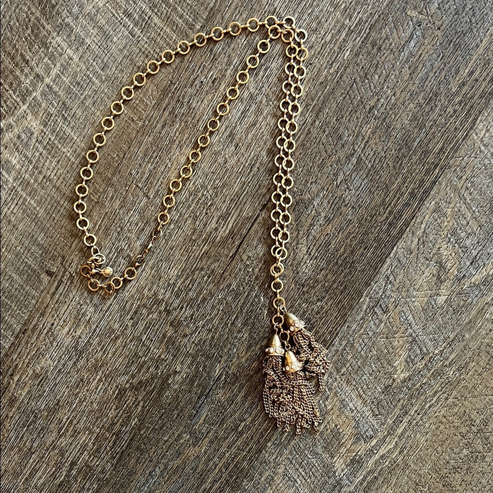 J. Crew Gold Chain Necklace with Tassel